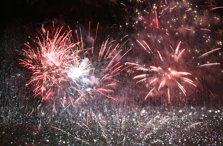 abstract holiday firework background.