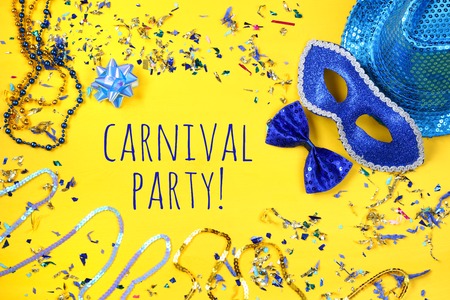carnival party celebration concept. Top viewの写真素材