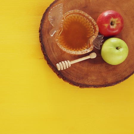 Rosh hashanah (jewish New Year holiday) concept. Traditional symbols.の写真素材