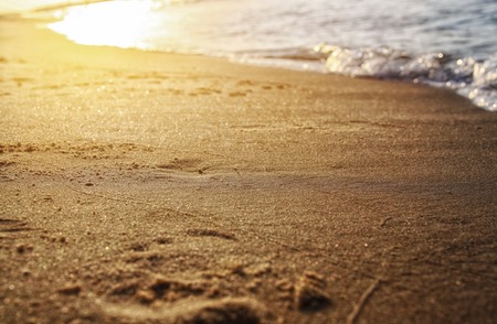 background of blurred beach and sea waves.の写真素材