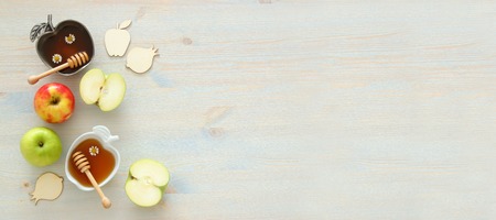 Rosh hashanah (jewish New Year holiday) concept. Traditional symbols.の写真素材