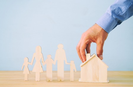 Insurance concept. family life, financial and health issuesの写真素材