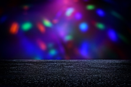 Spotlight over concrete floor. Dark black backgroundの写真素材