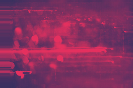 Futuristic background of the 80's retro style. Digital or Cyber Surface. Neon lights and geometric pattern, test screen glitchの写真素材