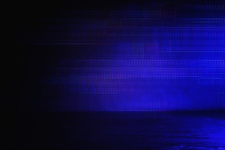 abstract dark concentrate floor scene with mist or fog, spotlight and display