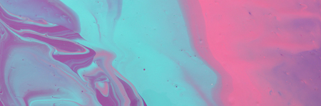 Photography of abstract marbleized effect background. Mint, pink and purple creative colors. Beautiful paint. Bannerの写真素材