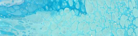 photography of abstract marbleized effect background. Blue, mint and white creative colors....