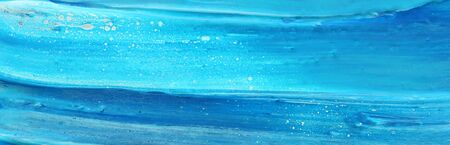 Photography of abstract marbleized effect background. Blue and white creative colors. Beautiful...