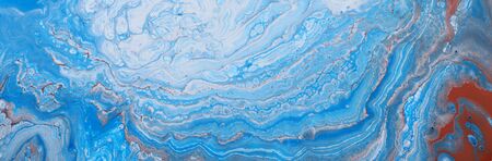 photography of abstract marbleized effect background. Blue and white creative colors. Beautiful...