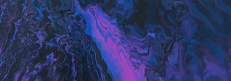 abstract marbleized effect background. Blue, purple and black creative colors. banner