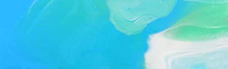 photography of abstract marbleized effect background. Blue, mint and white creative colors....