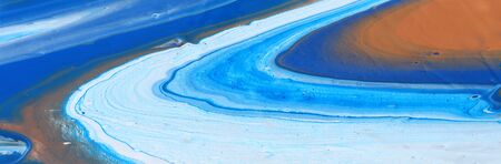 photography of abstract marbleized effect background. Blue, mint and white creative colors....