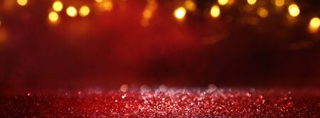 abstract Red glitter lights background. defocused
