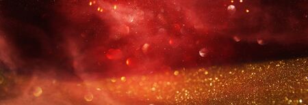 background of abstract Red glitter lights. defocused. banner