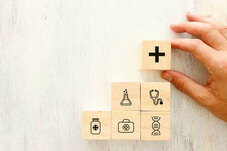 healfcare/medical and insurance concept of medicine service goalの写真素材