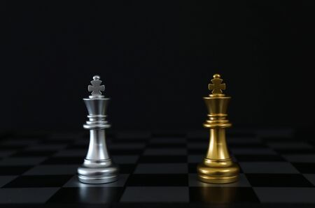 Image of chess game. Business, competition, strategy, leadership and success concept