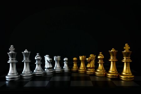 Image of chess game. Business, competition, strategy, leadership and success concept
