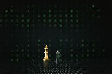 Image of chess game. Business, competition, strategy, leadership and success conceptの写真素材