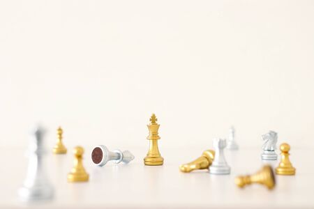 Image of chess game. Business, competition, strategy, leadership and success conceptの写真素材