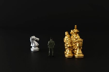 Image of chess game. Business, competition, strategy, leadership and success conceptの写真素材