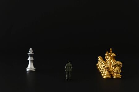 Image of chess game. Business, competition, strategy, leadership and success concept