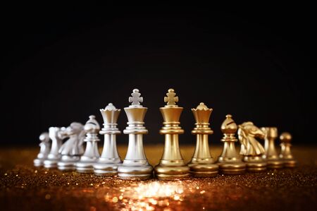 Image of chess game. Business, competition, strategy, leadership and success conceptの写真素材