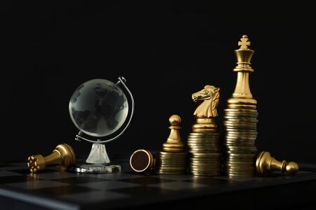 Image of chess game. Business, competition, strategy, leadership and success conceptの写真素材