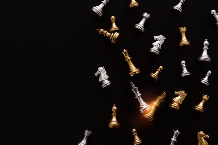 Image of chess game. Business, competition, strategy, leadership and success conceptの写真素材