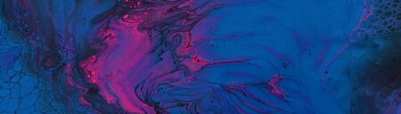 art photography of abstract marbleized effect background. Black, blue, pink and purple creative colors. Beautiful paintの写真素材