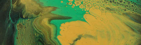art photography of abstract marbleized effect background. Gold and balck, green creative colors....