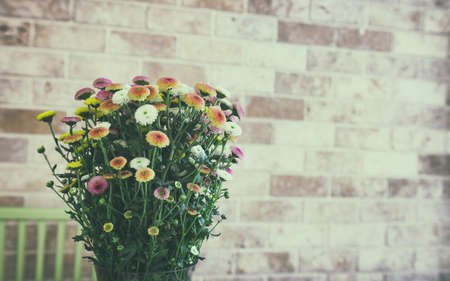 background of colorful field flowers
