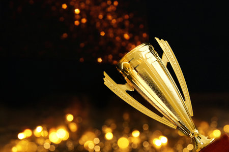 Image of champion golden trophyの写真素材