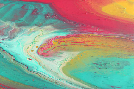 art photography of abstract marbleized effect background with creative colors. Beautiful paint.