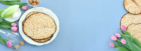Pesah celebration concept (jewish Passover holiday)の写真素材