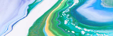 art photography banner of abstract marbleized effect background with creative colors. Beautiful paintの写真素材
