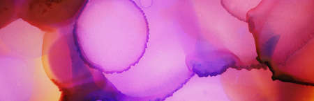 art photography of abstract fluid painting with alcohol ink, purple and pink colors