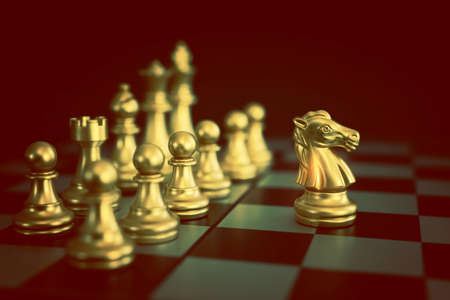 Image of chess game. Business, competition, strategy, leadership and success conceptの写真素材