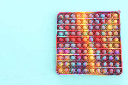 Image of trendy colorful Pop it fidget toyの写真素材