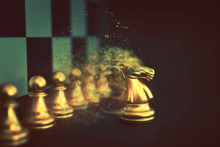 Image of chess game. Business, competition, strategy, leadership and success concept