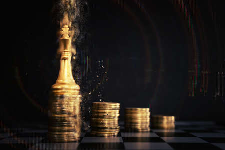 Image of chess game. Business, competition, strategy, leadership and success conceptの写真素材