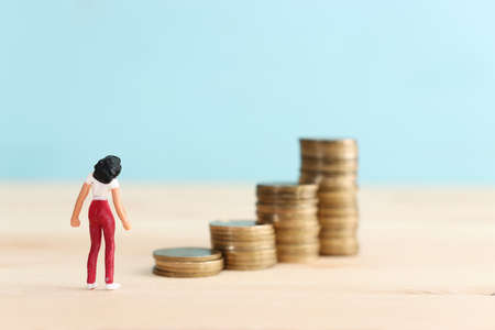 Gender pay equality concept. wage discrimination
