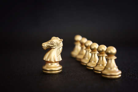 Image of chess game. Business, competition, strategy, leadership and success concept