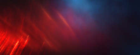 abstract red, blue and black defocused background. bokeh lightsの写真素材