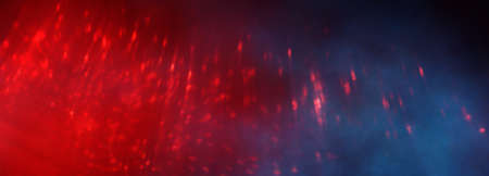 abstract red, blue and black defocused background. bokeh lightsの写真素材