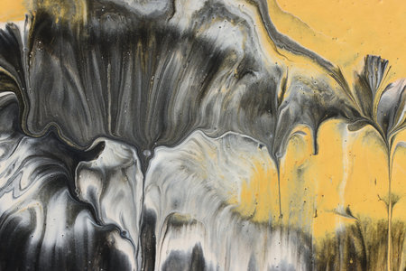 art photography of abstract marbleized effect background with gold, black and white creative colors....