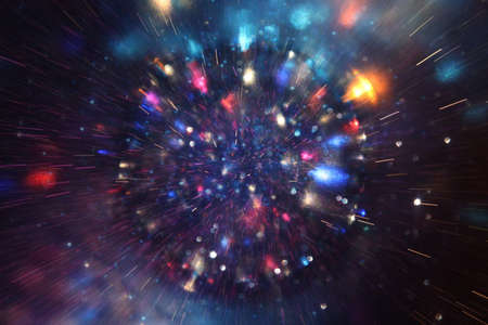background of abstract glitter lights. gold, blue, purple and black. de focused