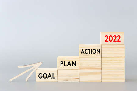 2022 goal plan action conceptの写真素材