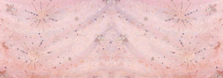 background of beautiful golden and pink sequins fabric