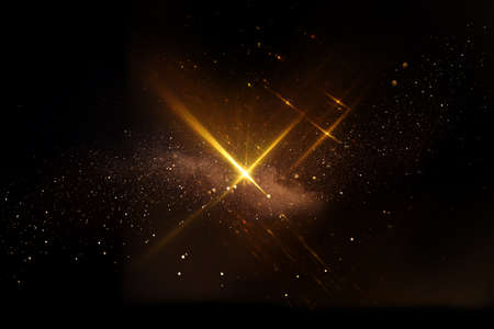 abstract background of holographic light and flareの写真素材