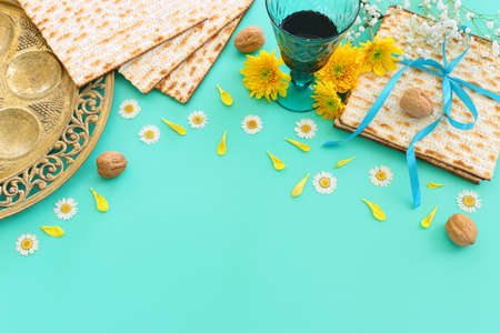 Pesah celebration concept (jewish Passover holiday).の写真素材